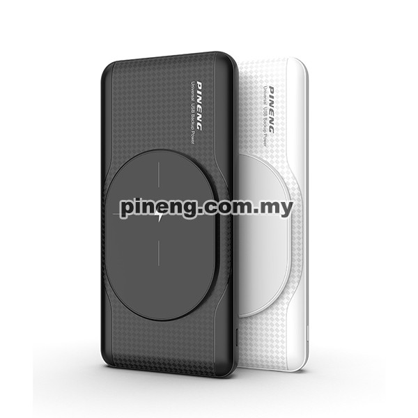 PINENG PN-853PD 10000mAh PD/QC 3.0 20W Built-In Cables Wireless Power Bank - Black PINENG PN-853PD 10000mAh PD/QC 3.0 20W Built-In Cables Wireless Power Bank - Black