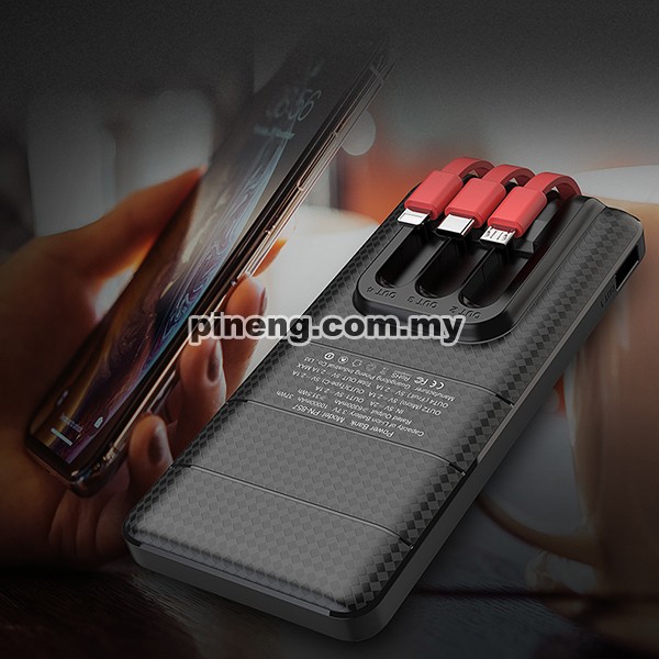 PINENG PN-857 10000mAh Lithium Polymer Power Bank - White