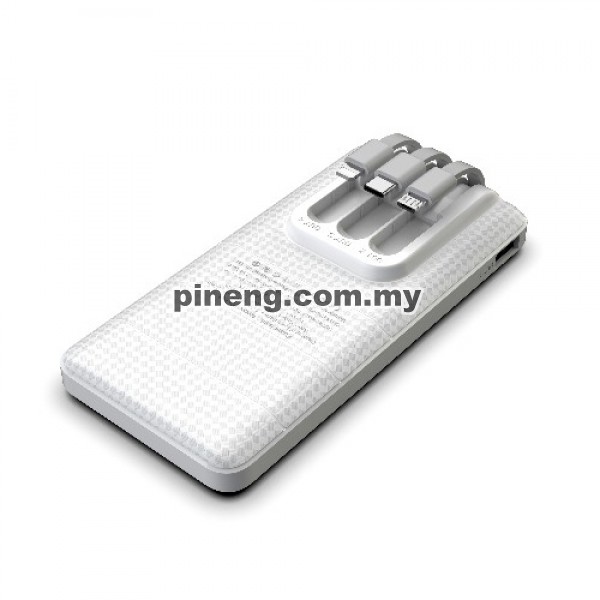 PINENG PN-857 10000mAh Lithium Polymer Power Bank - White