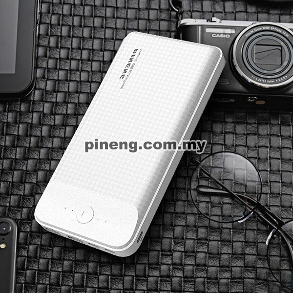 PINENG PN-936 10000mAh 3 Input Lithium Polymer Power Bank - White PINENG PN-936 10000mAh 3 Input Lithium Polymer Power Bank - White
