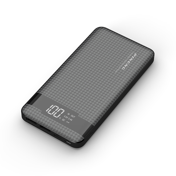 PINENG PN-961 10000mAh 3 Input Quick Charge 3.0 Lithium Polymer Power Bank - Black