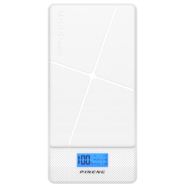 PINENG PN-983s 10000mAh Lithium Polymer Power Bank - White
