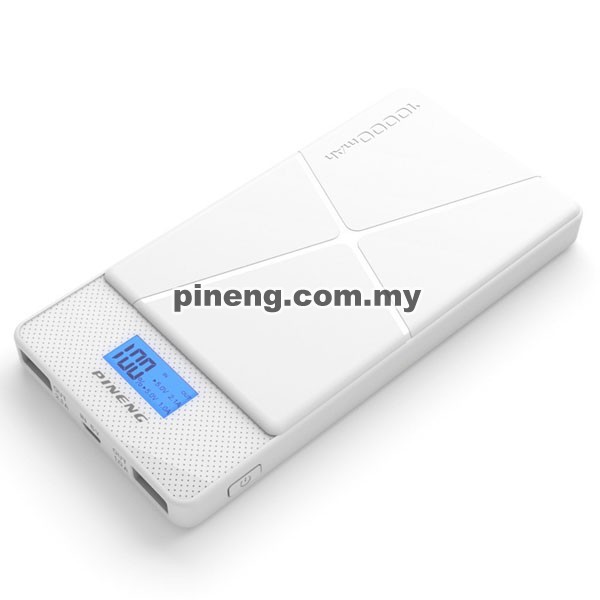 PINENG PN-983s 10000mAh Lithium Polymer Power Bank - White