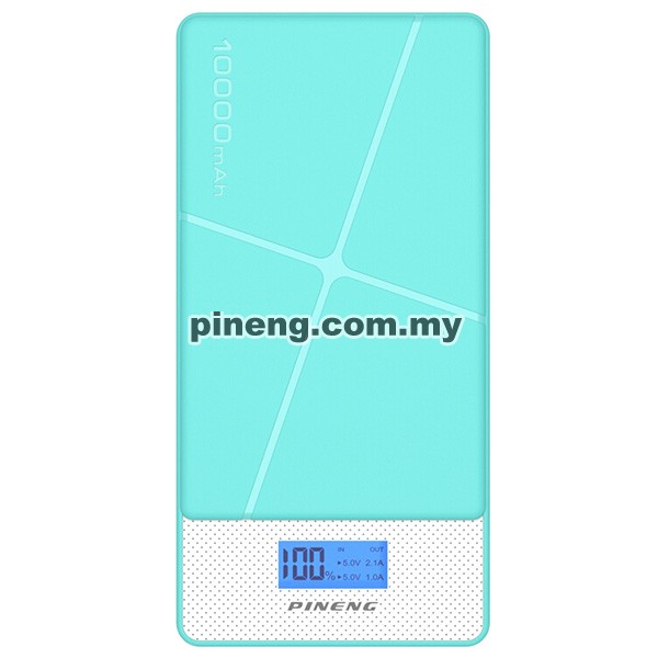 PINENG PN-983s 10000mAh Lithium Polymer Power Bank - Blue