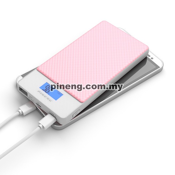 PINENG PN-993 10000mAh Quick Charge 3.0 Type C Polymer Power Bank - Pink PINENG PN-993 10000mAh Quick Charge 3.0 Type C Polymer Power Bank - Pink