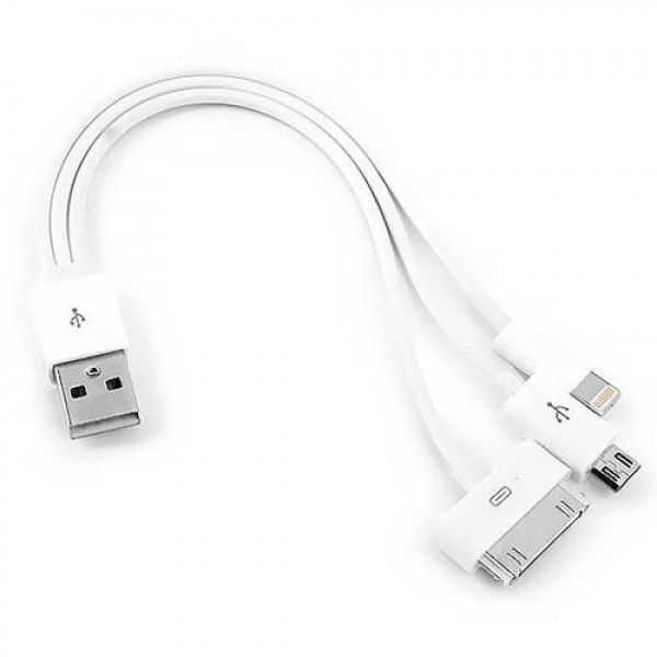 3 In 1 Charging Cable (Lightning / 30 Pin / Micro USB)